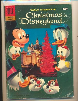 Walt Disney’s Christmas In Disneyland 1 G/vg Cond.  Writing On Last Page