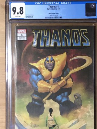 Thanos 1 Cgc 9.  8 Nm Olivetti Variant Cover Gamora (may 2019,  Marvel) Mad Titan