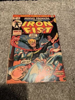 Marvel Premiere 15 (may 1974) 1st Appearance Of Iron Fist Mvs Intact Fine 6.  5