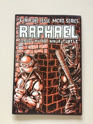1985 Teenage Mutant Ninja Turtles 1 Raphael One - Issue Micro Series Mirage Vg/fn