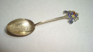 Antique Sterling Silver Enamel Demitasse Spoon St.  John Brunswick Canada