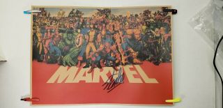 Signed Stan Lee Marvel Poster Print Spiderman 129 300 361 194 101 135