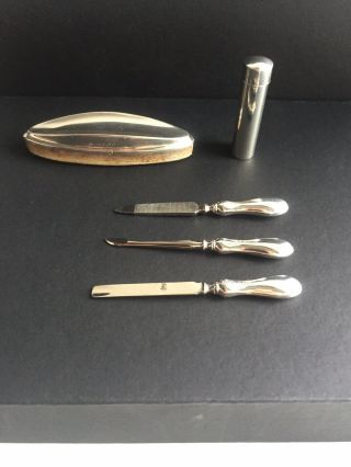 Sterling Silver Manicure Set,  Hallmarked Ru & Co.  Ltd Birmingham