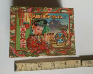 Vintage Mee Chuntea Co.  Tea Box Hong Kong - Jasmine Tea (empty)