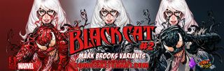Black Cat 2 Mark Brooks Virgin Anti Venom Sdcc Signed Set Of All Covers