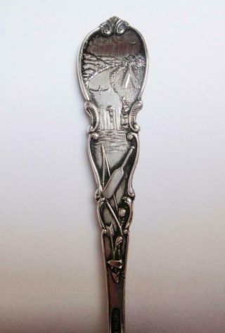 2 Small Antique Sterling Silver Souvenir Spoons,  Indian and Cowboys Montana. 4
