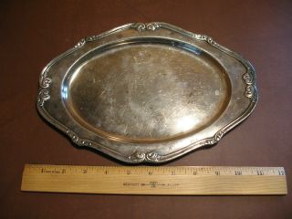 Vintage Reed & Barton Silver Soldered Tip Tray 072 - H Oval Small Serving Tray