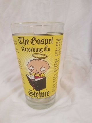 The Gospel According To Stewie Griffin Glass Pint Glass