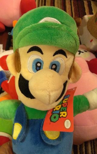 With Tags Authentic Nintendo Mario Luigi 15 " Plush