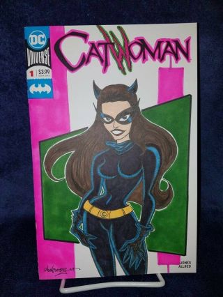 Catwoman Dc Comics Blank Sketch Cover Art