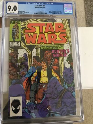 Star Wars 85 Cgc 9.  0 Marvel Comics 1984 Han Solo Chewie Lando Cover N Many More