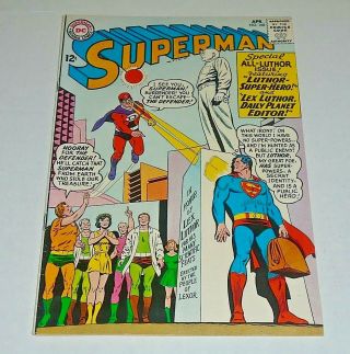 Superman 168 Comic (8.  5 Vf, ) 1964 Jfk Tribute,  Lex Luthor App.