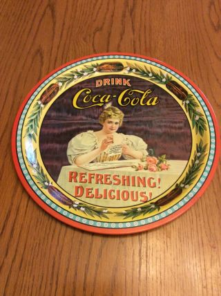 Coca - Cola 75th Anniversary Of The Birmingham,  Al Bottling Round Tray Hilda Clark