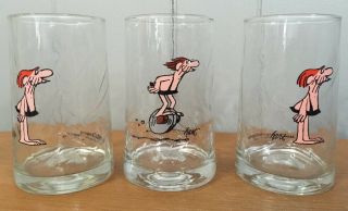 Arbys B.  C.  Ice Age Collectors Series 3 Glasses From 1981