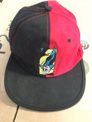 Vintage Marvel X - Men Wolverine Sabertooth Reversible Adjustable Cap Hat 90’s