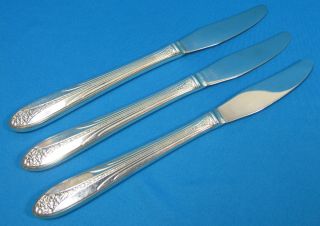 Princess Royal National Nsco Silverplate Three Modern Dinner Knives Knife