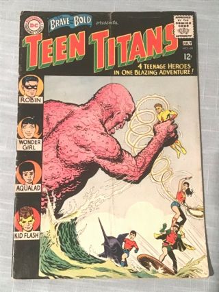 Brave And Bold Presents Teen Titans 60 Comic Book 1st Wonder Girl Dc 1965