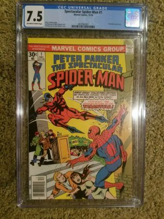 Spectacular Spider - Man 1 Cgc 7.  5 Marvel Comics