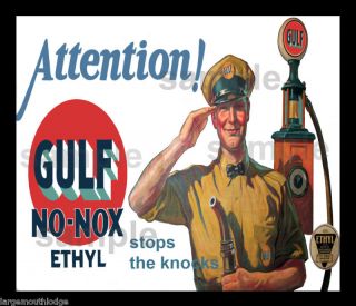 Gulf Oil Decal Sticker Northwestern Gumball Machine