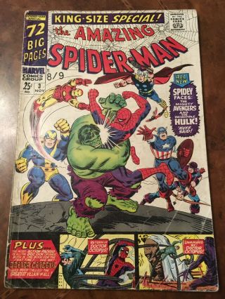 Marvel The Spider - Man Annual 3 Silver Age Comic Book