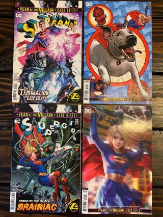 Supergirl 33 & Superman 14 Recalled Dc Comics - All 4 Covers Set