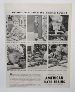 Print Ad 1956 American Flyer Trains Toys Some Dreams Do Come True