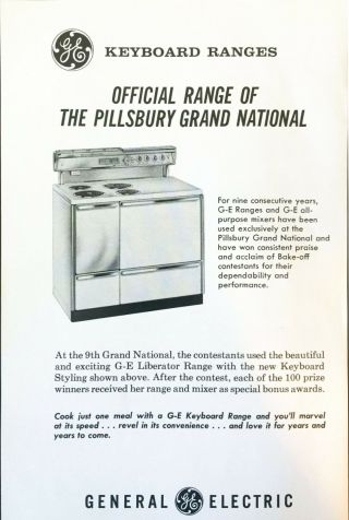 1956 General Electric (ge) Keyboard Range Ad - Page Ge Liberator Range