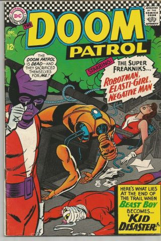 1966 Silver Age - Doom Patrol 108 Comic Book The Freakniks