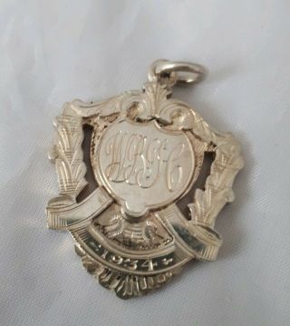 Vintage Sterling Silver Fob Medal J A Restall & Co 1931