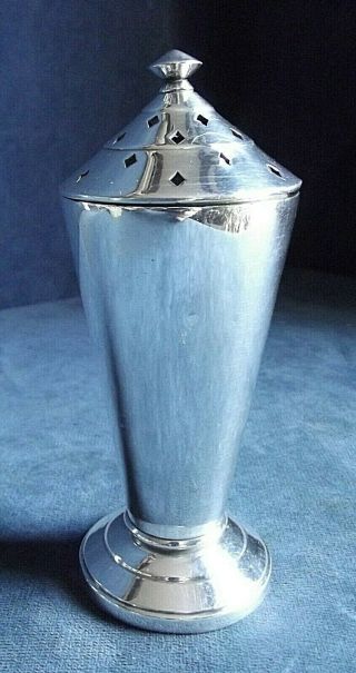Large 6 " Art Deco Silver Plated Sifter Shaker C1935