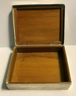 Vintage Egyptian Silver Box Engraved with Details Hallmarked 5