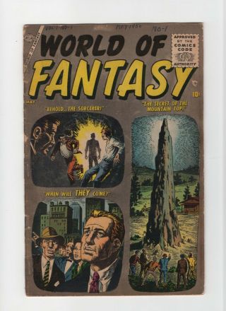 World Of Fantasy 1 Vintage Marvel Atlas Pre - Hero Horror Comic 1st Issue 10c