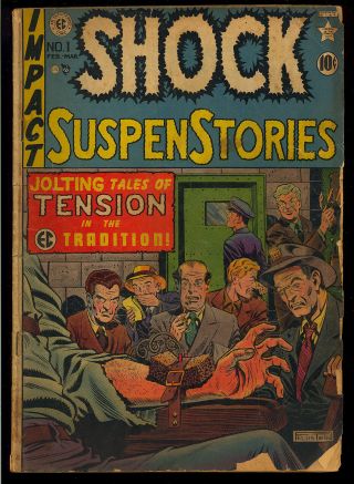 Shock Suspenstories 1 (missing Cf) Classic Cover Pre - Code Ec Horror 1952 Fr