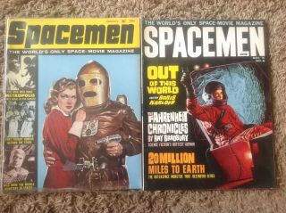 Vintage Spacemen Magazines January 1963 And June 1964