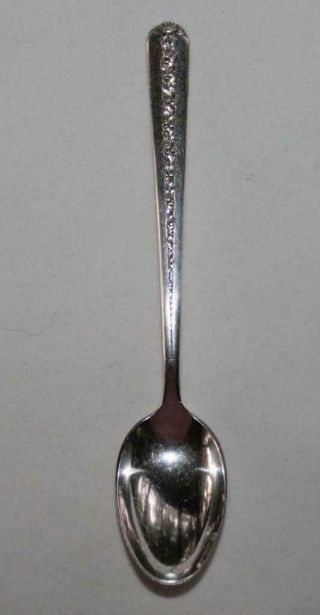 Towle Rambler Rose Sterling Silver Floral Repousse Demitasse Spoon