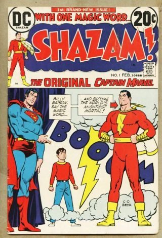 Shazam 1 - 1973 Fn 6.  0 Shazam Captain Marvel Cc Beck 1st Dc Captain Marvel