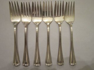 1847 Rogers Bros Silverplate 6 Salad Forks Cromwell 1912 6 "