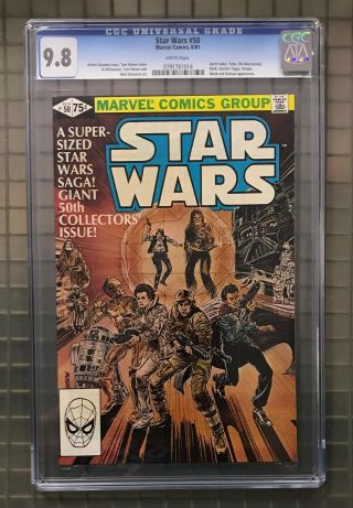 Star Wars 50 Marvel Comics 1981 Cgc 9.  8 Darth Vader Yoda Obi - Wan Kenobi Appear