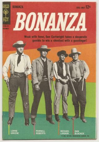 Bonanza No.  5 Gold Key 1963 Vf - Tv Western Ben Adam Hoss Little Joe Cartwright