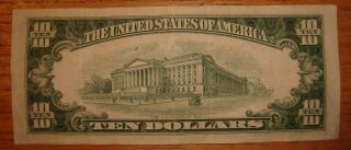 Vntg Series 1950A $10 Ten Dollar Bill Federal Reserve Note USA American Currency 4