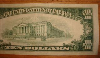 Vntg Series 1950A $10 Ten Dollar Bill Federal Reserve Note USA American Currency 5