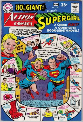 Action Comics 360 9.  2 Nm - 1968 Dc Supergirl; Superman; 80 Page Giant Pedigree