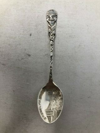 Paye Baker Sterling Silver Souvenir Spoon Brooklyn Bridge York