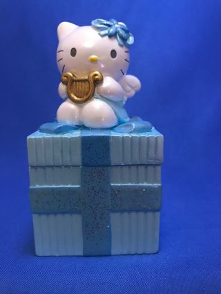 Hello Kitty Angel Trinket Box Blue Sanrio 2001 (nos)