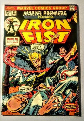 Marvel Premiere 15,  Vol 1 - 1st Appearance Of Iron Fist - Higher Grade