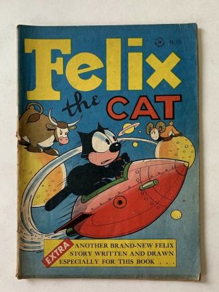 Felix The Cat 135 (dell,  1946,  Four - Color,  Golden Age)