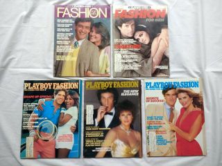 All 5 Of The Playboy Fashion Magazines From The Early 1980 
