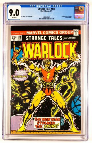 1975 Marvel Comics Strange Tales 178 Cgc 9.  0 White Pages Jim Starlin 1st Magus