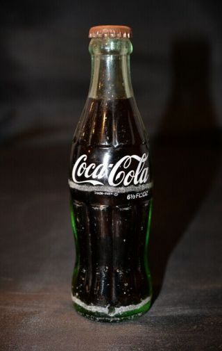 Full 6 1/2oz Coca - Cola Bottle,  Pageland South Carolina