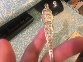 Sterling Silver Souvenir Spoon Good Luck